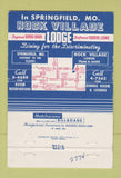 Matchbook Cover - Rock Village Lodge Springfield MO 40 Strike