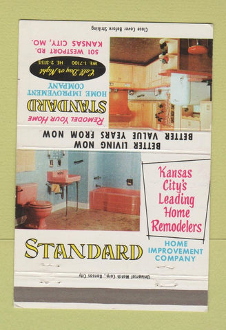 Matchbook Cover - Standard Home Improvement Kansas City MO 40 Strike