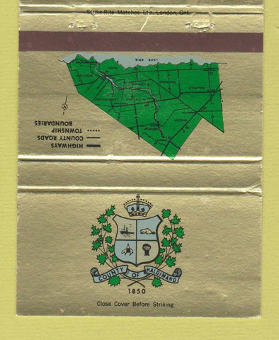 Matchbook Cover - Haldimand County Cayuga ON Ontario 40 Strike