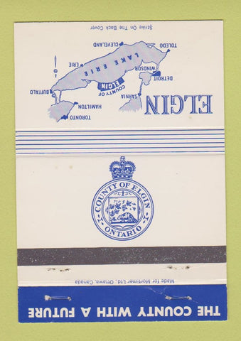 Matchbook Cover - Elgin County ON Ontario 40 Strike
