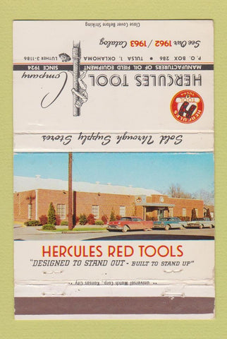 Matchbook Cover - Hercules Red Tools Tulsa OK 40 Strike