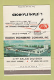 Matchbook Cover - Modern Engineering Company L Stanford St Louis MO 40 Strike