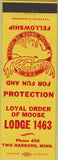 Matchbook Cover - Matchbook Cover Moose Lodge Two Harbors MN