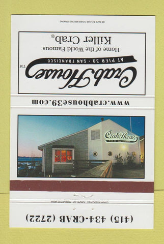 Matchbook Cover - Crab House San Francisco CA 40 Strike