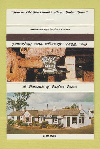 Matchbook Cover - Gretna Green Bryant and May UK 40 Strike