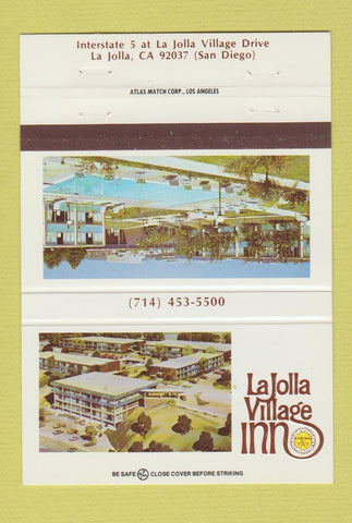 Matchbook Cover - La Jolla Village Inn La Jolla CA 40 Strike