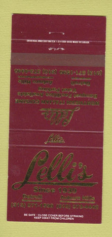 Matchbook Cover - Lelli's Detroit Auburn Hills MI Italian 30 Strike