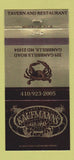 Matchbook Cover - Kaufmann's Tavern Restaurant Gambrills MD 30 Strike