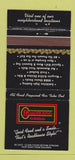 Matchbook Cover - Roadhouse Grill CHAIN 30 Strike