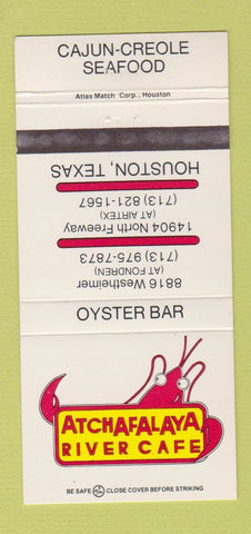 Matchbook Cover - Atchafalaya River Cafe Houston TX 30 Strike