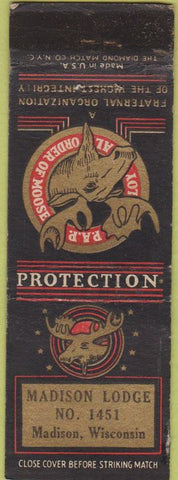 Matchbook Cover - Matchbook Cover Moose Lodge Madison WI