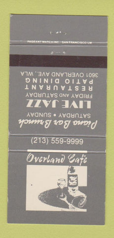 Matchbook Cover - Overland Cafe West Los Angeles CA 30 Strike