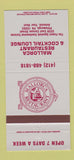 Matchbook Cover - Mallorca Restaurant Pittsburgh PA 30 Strike
