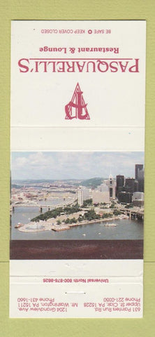 Matchbook Cover Pasquarelli's Restaurant Mount Washington PA St Clair 30 Strike