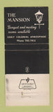 Matchbook Cover - The Mansion Youngstown OH WEAR 30 Strike