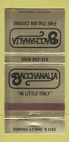 Matchbook Cover - Bacchanalia Italian Restaurant Chicago IL WEAR 30 Strike