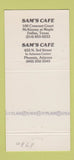 Matchbook Cover - Sam's Cafe Dallas TX Phoenix AZ 30 Strike