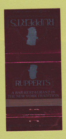 Matchbook Cover - Rupperts Bar Restaurant New York City Riverdale NJ 30 Strike
