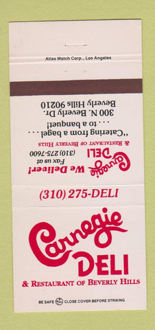 Matchbook Cover - Carnegie Deli Beverly Hills CA 30 Strike
