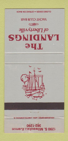Matchbook Cover - The Landing Libertyville IL Yacht Club Bar WEAR 30 Strike