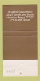 Matchbook Cover - The Grand Bar Grille Houston TX 30 Strike