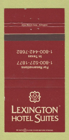 Matchbook Cover - Lexington Hotel Suites 30 Strike