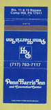 Matchbook Cover - Penn Harris Inn Camp Hill PA 30 Strike