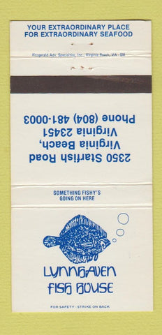Matchbook Cover - Lynnhaven Fish House Virginia Beach VA 30 Strike