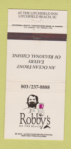 Matchbook Cover - Robby's on the Beach Litchfield Beach SC 30 Strike