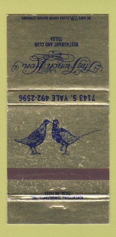 Matchbook Cover - French Hen Restaurant Tulsa OK 30 Strike