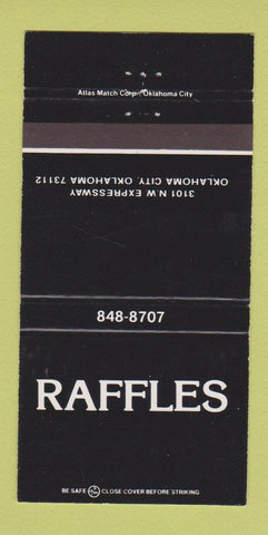 Matchbook Cover - Raffles Oklahoma City OK 30 Strike