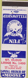 Matchbook Cover - Matchbook Cover Moose Lodge St Cloud MN