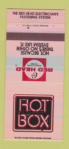 Matchbook Cover Red Head Electric Fasteners Muscle Tools Milwaukie OR 30 Strike