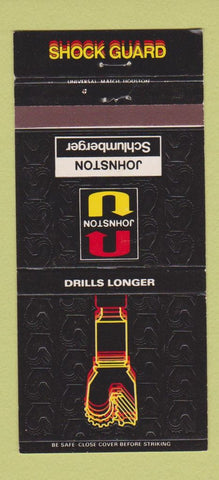 Matchbook Cover - Johnton Drills Schlumberger Shock Guard 30 Strike