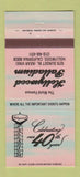 Matchbook Cover - Hollywood Palladium Hollywood CA 40th 30 Strike