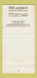 Matchbook Cover - Club FAA Western Credit Union Los Angeles CA 30 Strike