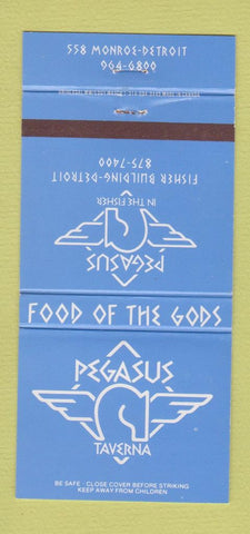 Matchbook Cover - Pegasus Restaurant Fisher Building Detroit MI 30 Strike