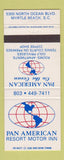 Matchbook Cover - Pan American Resort Inn Myrtle Beach SC 30 Strike