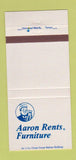 Matchbook Cover - Aaron Rents Furniture Tampa FL 30 Strike