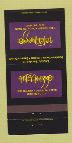 Matchbook Cover - Intermezzo Detroit MI 30 Strike