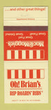 Matchbook Cover - Oh! Brian's Ribs Mac & Maggie's 30 Strike