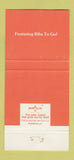 Matchbook Cover - Oh! Brian's Ribs Mac & Maggie's 30 Strike