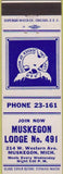 Matchbook Cover - Matchbook Cover Moose Lodge Muskegon MI