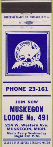 Matchbook Cover - Matchbook Cover Moose Lodge Muskegon MI