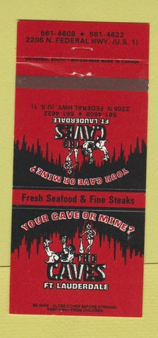 Matchbook Cover - The Caves Fort Lauderdale FL 30 Strike