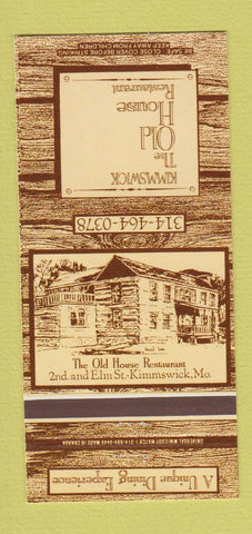 Matchbook Cover - Kimmswick Old House Restaurant Kimmswick MO 30 Strike