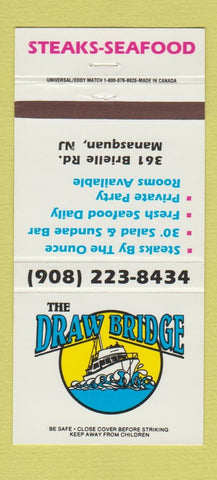 Matchbook Cover - Draw Bridge Steaks Seafood Manasquan NJ 30 Strike