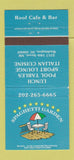 Matchbook Cover - Spaghetti Garden Roof Cafe Bar Washington DC Italian 30 Strike