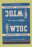 Matchbook Cover - WTOC Radio Savannah GA 40 Strike