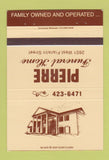Matchbook Cover - Pierre Funeral Home  40 Strike